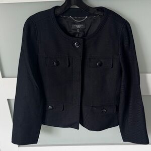 Talbots Black Textured Blazer